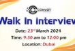 Convoy Marketing Walk in Interview in Dubai