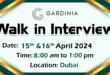 Gardinia Walk in Interview in Dubai