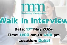 M&M Marketing Walk in Interview in Dubai