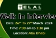 Telal Walk in Interview in Abu Dhabi