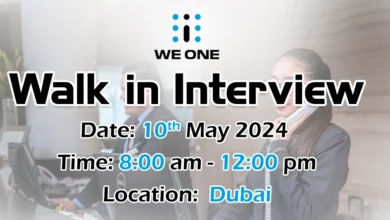 We One Walk in Interview in Dubai