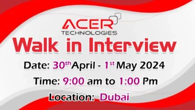 Acer Technologies Walk in Interview in Dubai