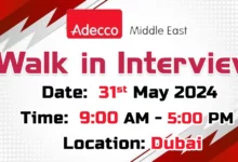 Adecco Walk in Interview in Dubai
