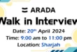 Arada Developments Walk in Interview in sharjah