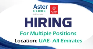 Aster Clinic Recruitment in UAE