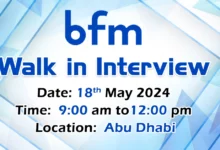 BFM Walk in Interviews in Abu Dhabi