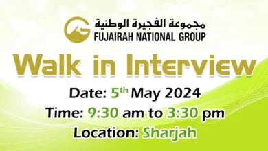 Fujairah Walk in Interview in Sharjah