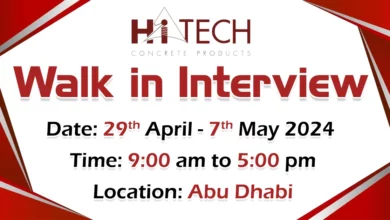 Hitech Walk in Interview in Abu Dhabi