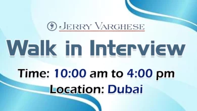 Jerry Varghese Group Walk in Interviews in Dubai
