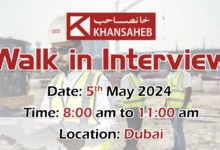 Khansaheb Walk in Interview in Dubai