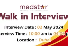 Medstar Speciality Hospital Walk in Interview in Dubai
