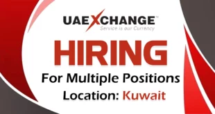 UAE Exchange Recruitment in Kuwait