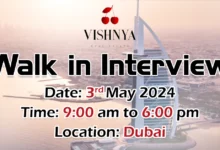 Vishnya Walk in Interview in Dubai