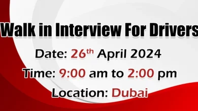 Walk in Interview for Drivers in Dubai