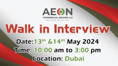 AEON Walk in Interview in Dubai