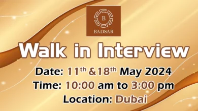 Badsar Walk in Interview in Dubai