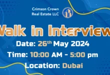 Crimson Crown Walk in Interview in Dubai