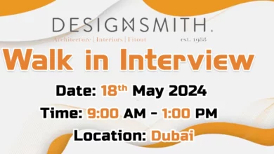 Designsmith Walk in Interview in Dubai