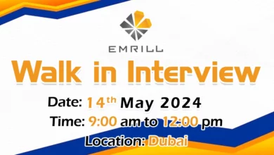 Emrill Walk in Interviews in Dubai