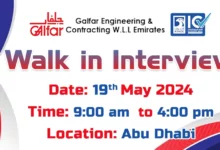 Galfar Engineering Walk in Interview in Abu Dhabi