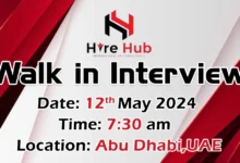 Hire Hub Walk in Interview in Abu Dhabi