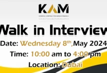 KAM Walk In Interview in Dubai