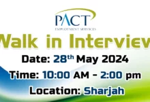 PACT Walk in Interview in Sharjah