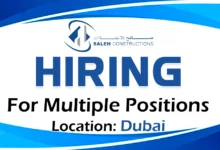 Saleh Constructions Recruitments in Dubai