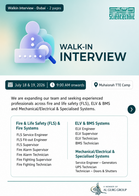 Scientechnic Walk in Interview Poster