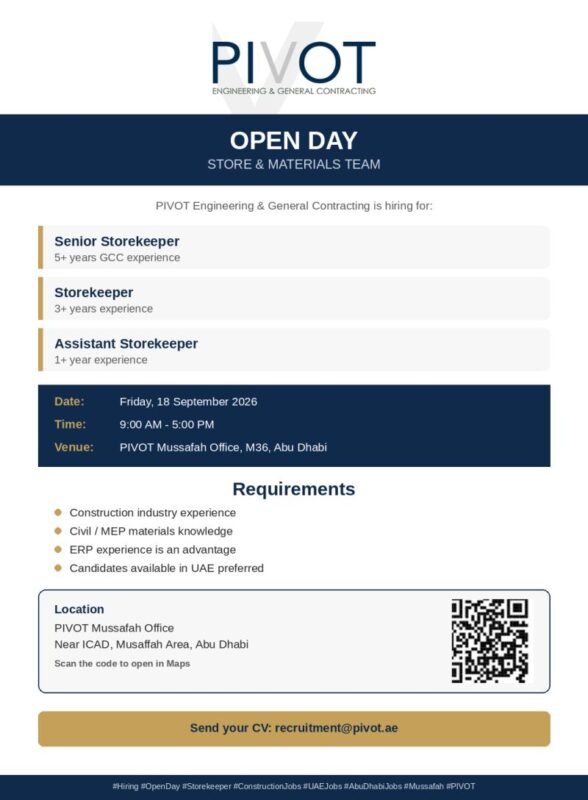 PIVOT Open Day Recruitment Poster