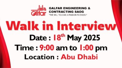 Galfar Engineering Walk in Interview in Abu Dhabi