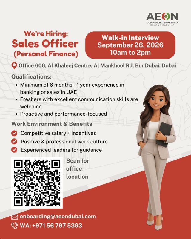 AEON Walk in Interview Poster
