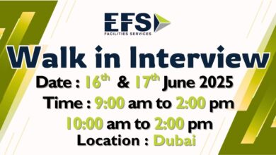 EFS Facilities Walk in Interview in Dubai