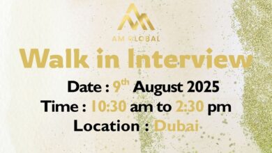 AM Global Walk in Interview in Dubai