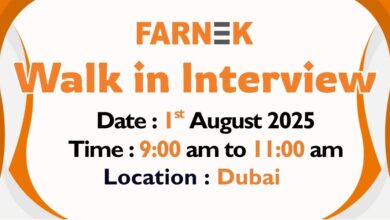 Farnek Walk in Interview in Dubai