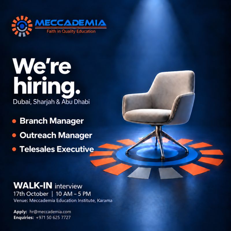 Meccademia Walk in Interview Poster