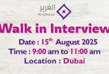 Al Ghurair Infrastructure Walk in Interview in Dubai