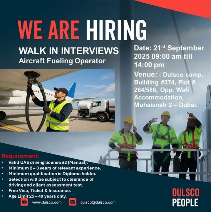 Dulsco Group Walk in Interview in Dubai