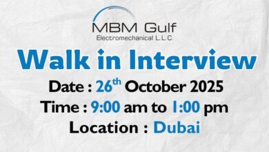 MBM Gulf Electromechanical Walk in Interview in Dubai