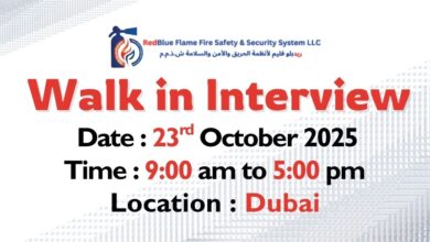 RedBlue Flame Fire Safety Walk in Interview in Dubai