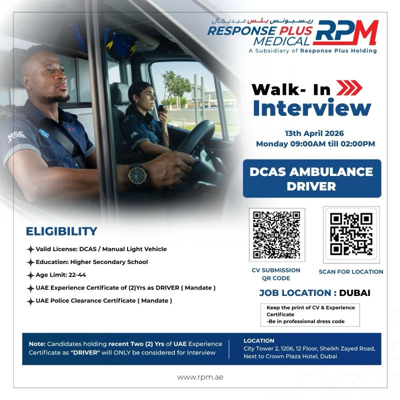 Response Plus Walk in Interview Poster