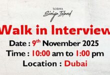 Sobha Al Siniya Walk in Interview in Dubai