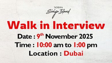 Sobha Al Siniya Walk in Interview in Dubai