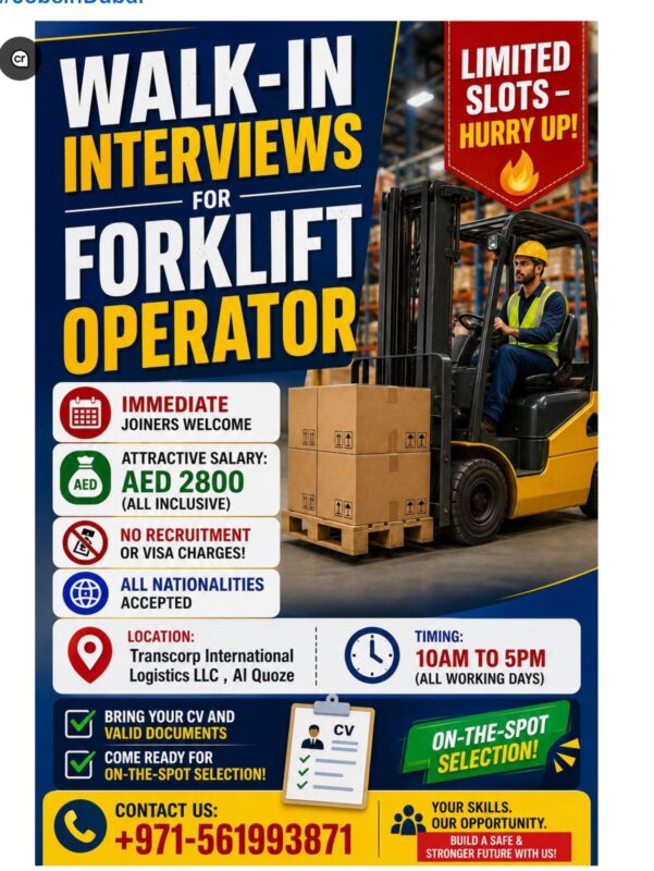 Transcorp International Walk in Interview Poster
