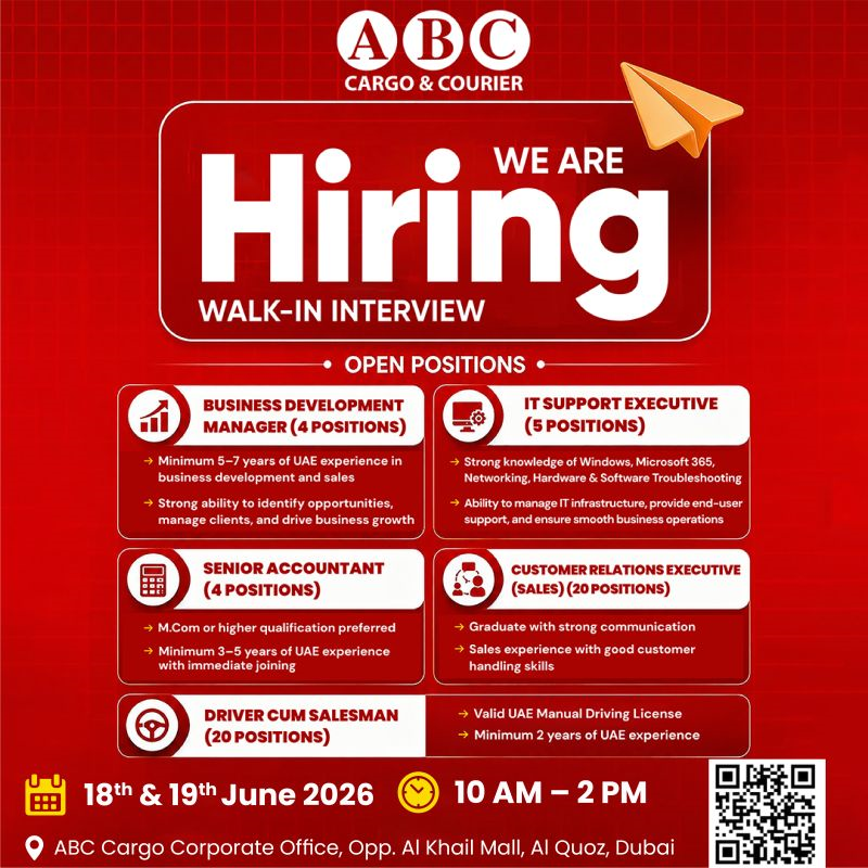 ABC Cargo Walk in Interview Poster