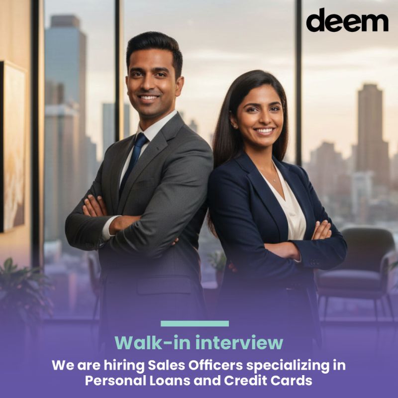 Deem Finance Walk in Interview Poster