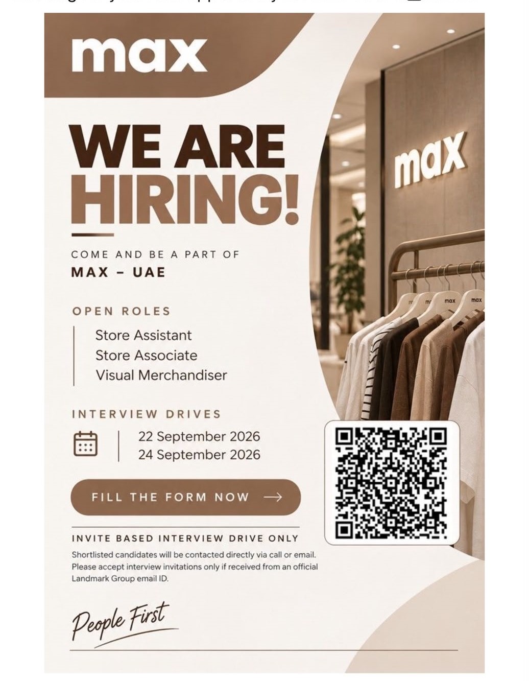 Max Fashion Walk in Interview Poster