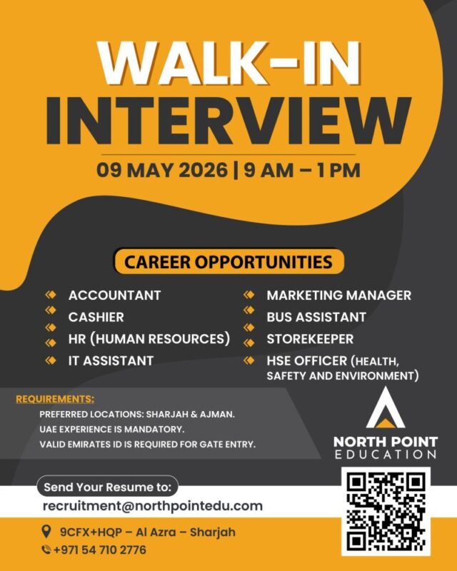 North Point Education Walk in Interview Poster