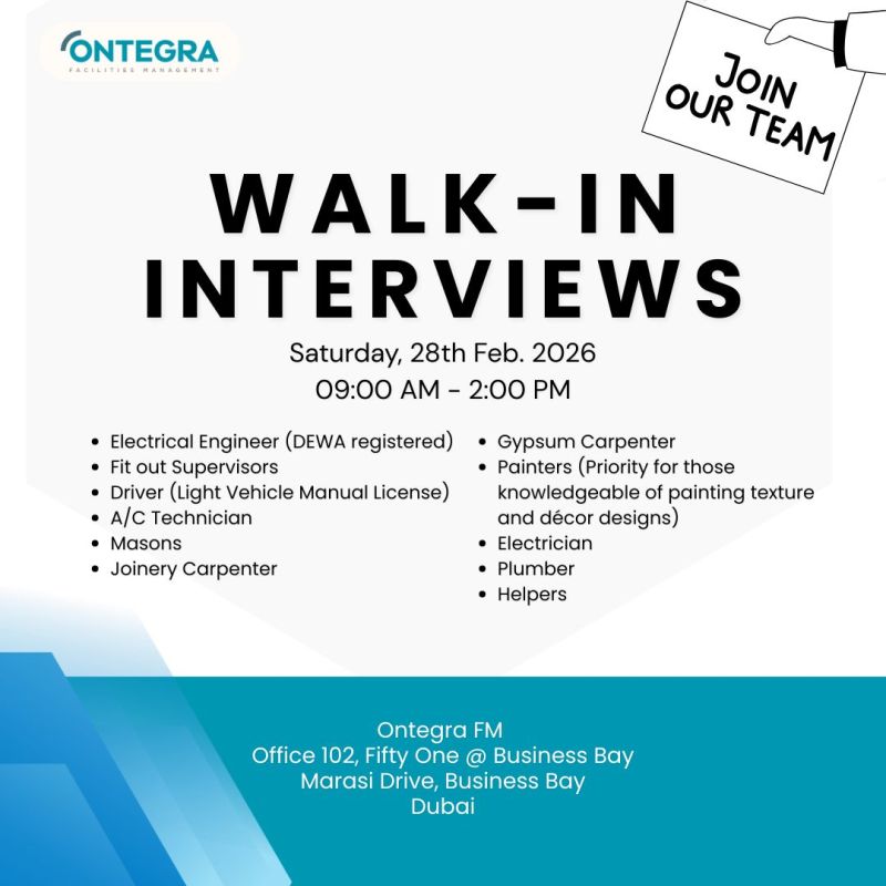 Ontegra Walk in Interview Poster