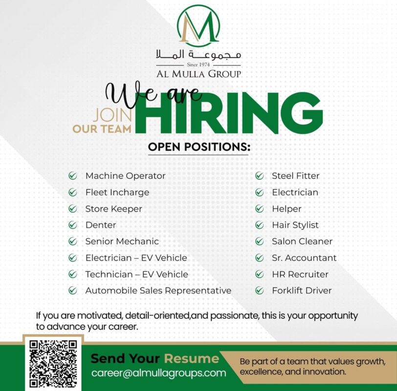 Al Mulla Group Recruitment Poster